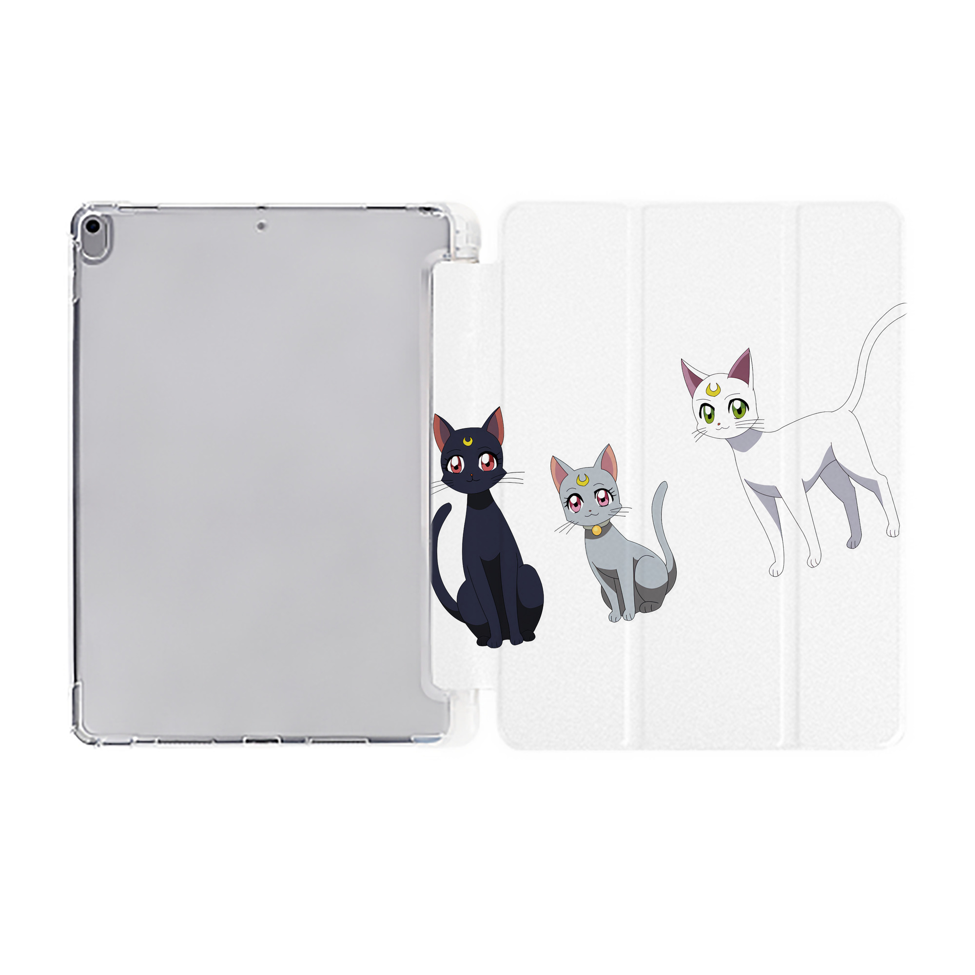 （画像用） 美少女戦士セーラームーン Sailor Moon IPad ケース ペン収納付き 三つ折りスタンド PUレザー×シリコン 対応機種9.5/10.5/10.9インチ